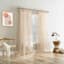 Augusta Apricot Sheer Loop Tab Curtain Panel, 84"