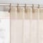 Augusta Apricot Sheer Loop Tab Curtain Panel, 84"