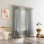 Augusta Grey Sheer Loop Tab Single Curtain Panel, 84"