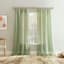 Augusta Moss Sheer Loop Tab Curtain Panel, 84"