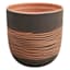 Indoor Grey Carved Clay Pot, Large