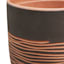 Indoor Grey Carved Clay Pot, Large