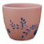 Indoor Hand Painted Blue Foral Terracotta Clay Pot, Medium