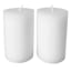 2-Pack White Citronella Pillar Candles, 8oz