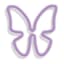 Purple Butterfly Wall Neon Sign, 11.3"