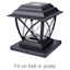 Set of 2 5-Lumen Solar Black Post Cap Lights