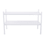 2-Shelf Punch Metal Shoe Rack, White