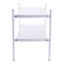 2-Shelf Punch Metal Shoe Rack, White