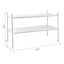 2-Shelf Punch Metal Shoe Rack, White