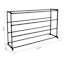 20-Pair Standing Shoe Rack, Black
