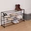 20-Pair Standing Shoe Rack, Black