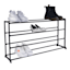 20-Pair Standing Shoe Rack, Black
