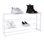 20-Pair Standing Shoe Rack, White