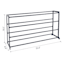 20-Pair Standing Shoe Rack, Grey
