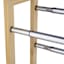 3-Tier Bamboo & Silver Expandable Shoe Rack