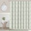 13-Piece Green Feather Leaves Shower Curtain Set, 70x72