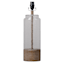 Ty Pennington Textured Glass with Wood Base Medium Table Lamp Base, 19"