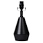 Black Metal Mini Tapered Cone Small Lamp Base, 12.5"