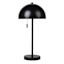 Black Metal Dome Small Table Lamp with Shade, 20"