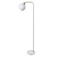 Crosby St. Brushed Brass Stick Floor Lamp with White Glass Shade, 60"