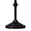 Black Metal Stick Mini Table Lamp with Shade, 13"