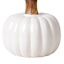 White Ceramic Mini Pumpkin Lamp, 12"