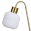 Brushed Brass Task Lamp with White Glass Shade, 16"