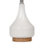 Crosby St. Off-White Ceramic & Wood Finish Small Lamp with Shade, 19"