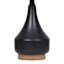 Crosby St. Black Ceramic & Wood Finish Small Lamp with Shade, 19"