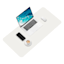 White Faux Leather Desk Pad, 31x15.5
