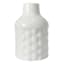 White Weave Design Ceramic Bud Vase, 4"