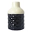 Black Weave Design Ceramic Bud Vase, 4"