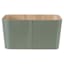 Sage & Wood Grain Print Storage Bin