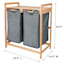 Bamboo Laundry Double Sorter with Removable Liners