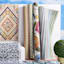 (E253) Oasis Green Geo Indoor & Outdoor Area Rug, 5x7