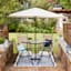 Olinen Light Blue Outdoor Throw Pillow with Jute Trim, 18"