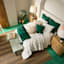 Found & Fable Green Linen Throw Pillow with Tassels, 18"