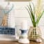 Ty Pennington Blue Glaze Ceramic Pillar Candle Holder, 5x6
