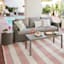 Providence White Knotted Crochet Lumbar Outdoor Throw Pillow, 14x22