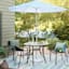 White Round Patio Umbrella Base, 40lb