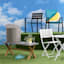 Glenco Patio End Table, 17.5"