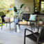 (E489) Honeybloom Anna Blue Striped Outdoor Area Rug, 5x7