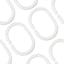 12-Pack White Plastic Shower Curtain Rings