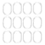 12-Pack Clear Shower Curtain Rings