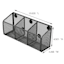 3-Compartment Metal Mesh Magnetic Organizer, Black