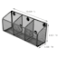 3-Compartment Metal Mesh Magnetic Organizer, Black
