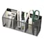 3-Compartment Metal Mesh Magnetic Organizer, Black
