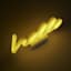 White Hello Neon Light Stand, 7.5"