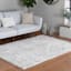 (C201) Found & Fable Mylah White Strato Shag Area Rug, 8x10