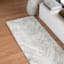 (C201) Found & Fable Mylah White Strato Shag Runner, 2x6